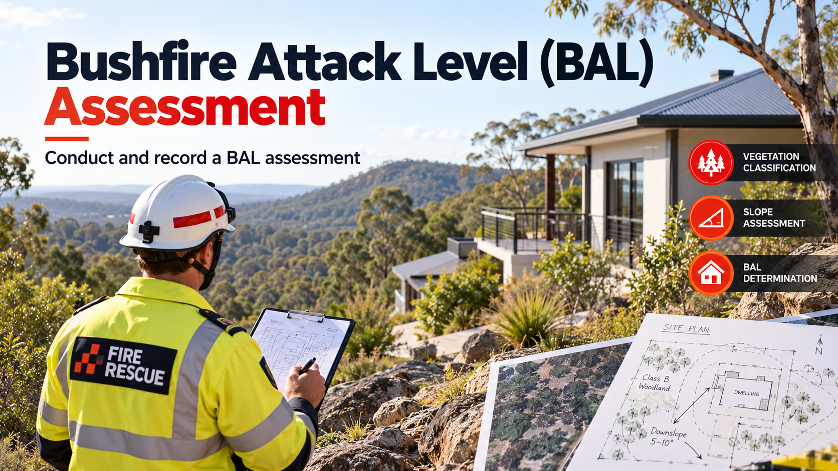 Feature image for Foundations — Conduct and record a Bushfire Attack Level (BAL) assessment